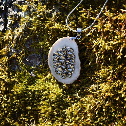 antler-necklace-arture-with-greige-swarovski-crystals-and-surgical-steel-chainlet-316l